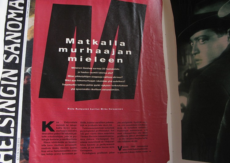 1 Journey into a Murders Mind November 1994 Helsingin Sanomat Magazine