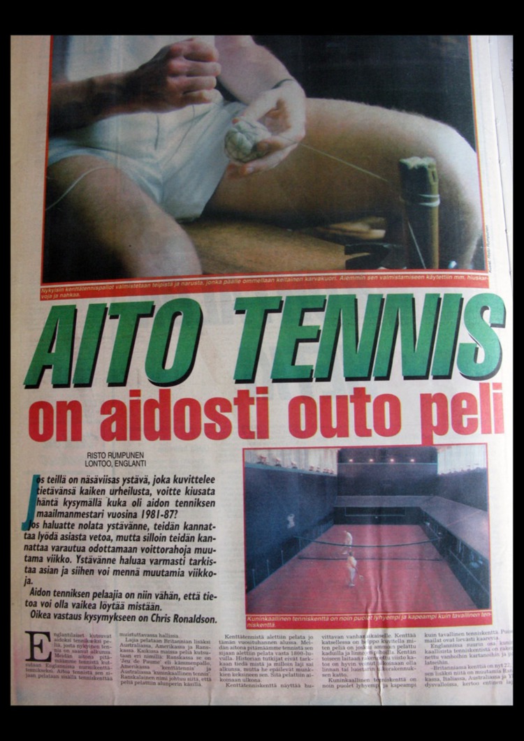 27. Ral tennis is really weird game pub Finnish Sports magazine