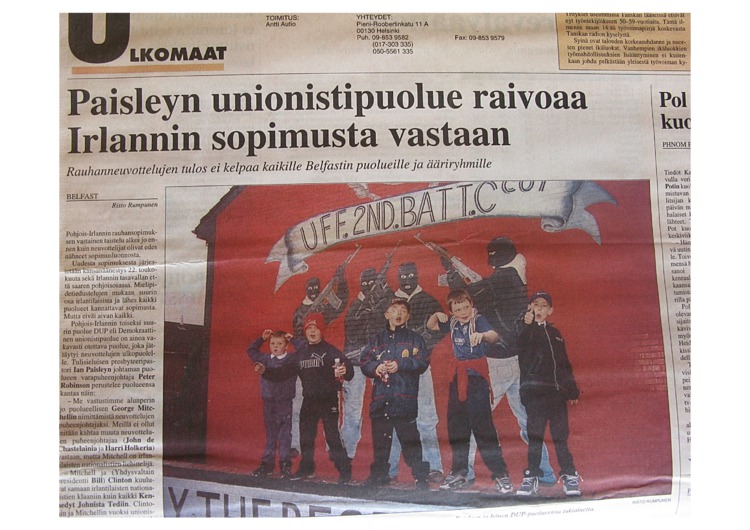 16 Paisley is Raving Agains the Peace Treaty Savon Sanomat
