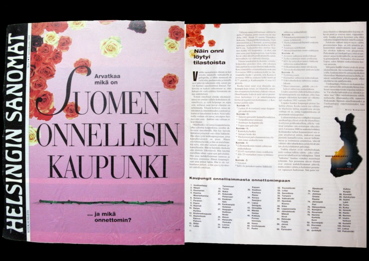 2. The Happiest town in Finland idea and background research pub HS monthly magazine the story creat